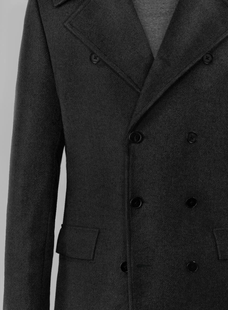 Highlander Black Tweed GQ Overcoat - Image 2