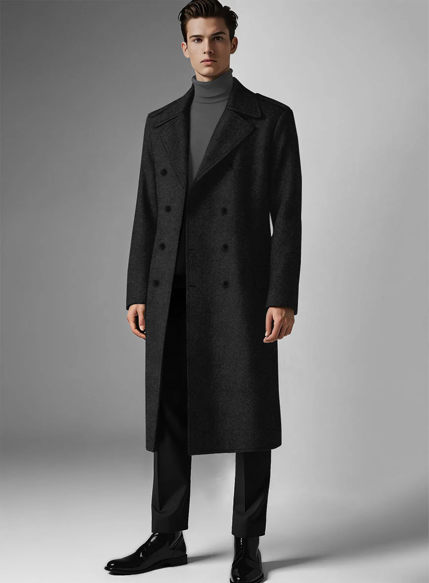 Highlander Black Tweed GQ Overcoat - Image 3