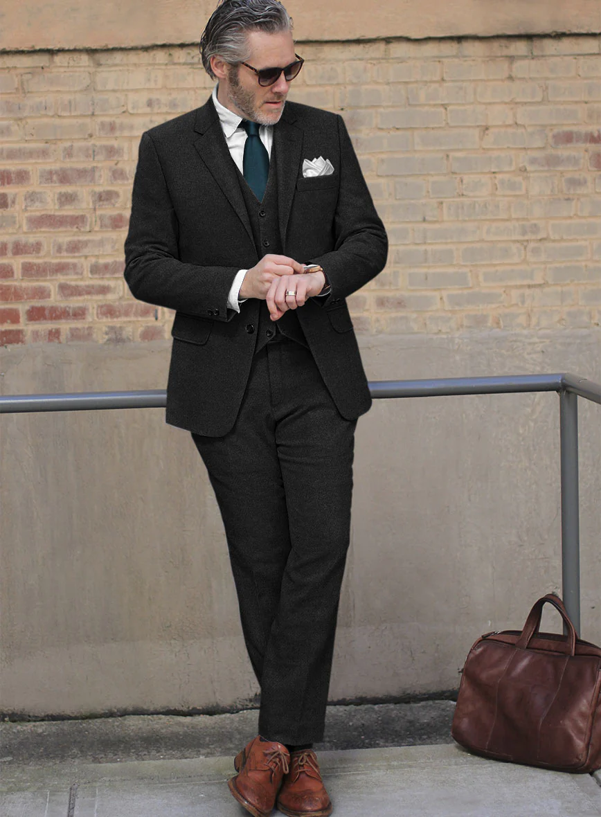 Highlander Black Tweed Suit - Image 2