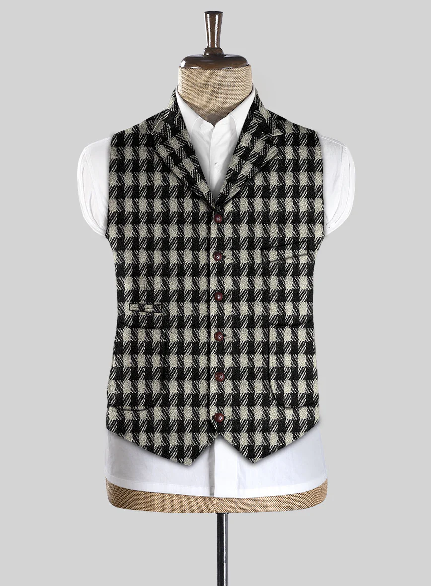 Highlander BW Bold Box Tweed Hunting Vest - Image 3