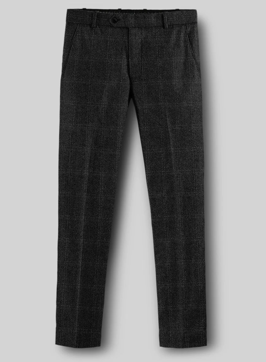 Highlander Charcoal Windowpane Tweed Suit - Image 6