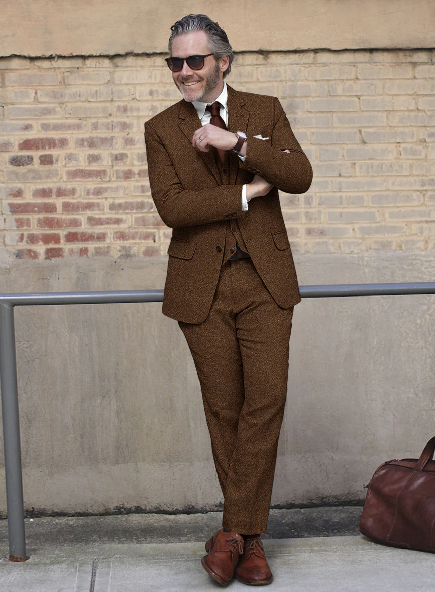 Highlander Coca Brown Tweed Suit - Image 2