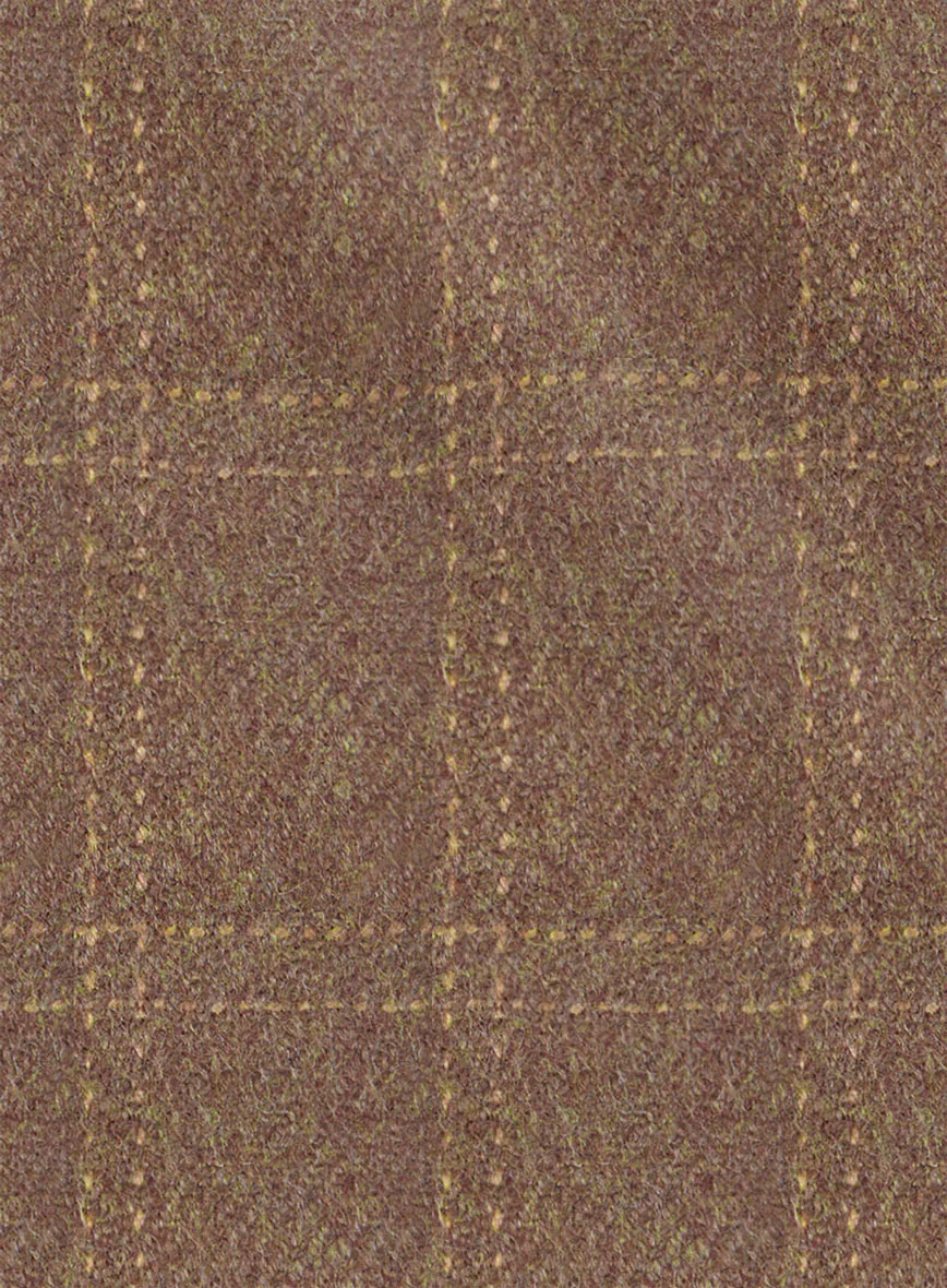 Highlander Dark Beige Windowpane Tweed Jacket - Image 4