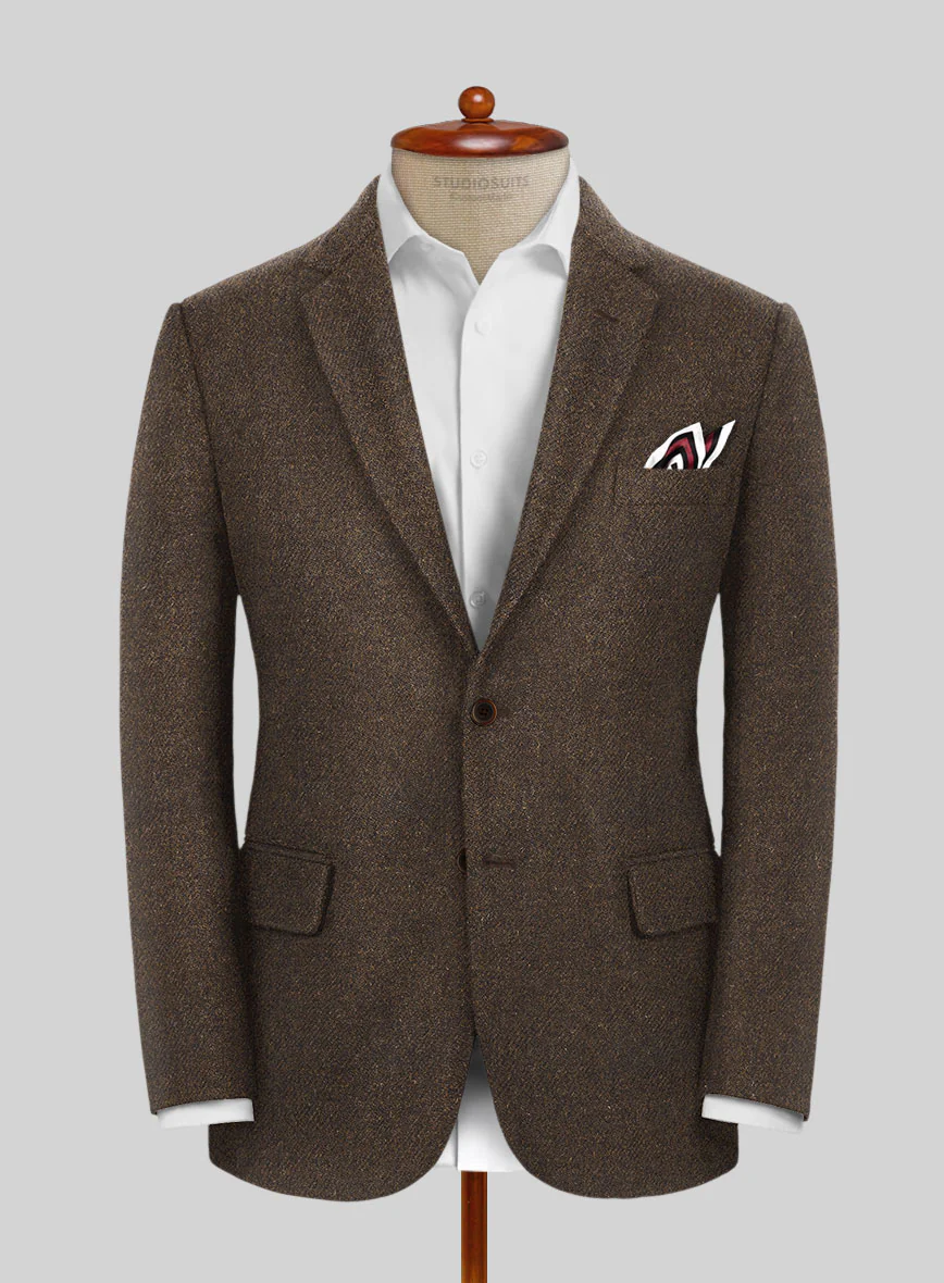 Highlander Dark Brown Tweed Suit - Image 3