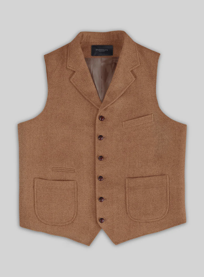 Highlander Earthy Brown Tweed Hunting Vest