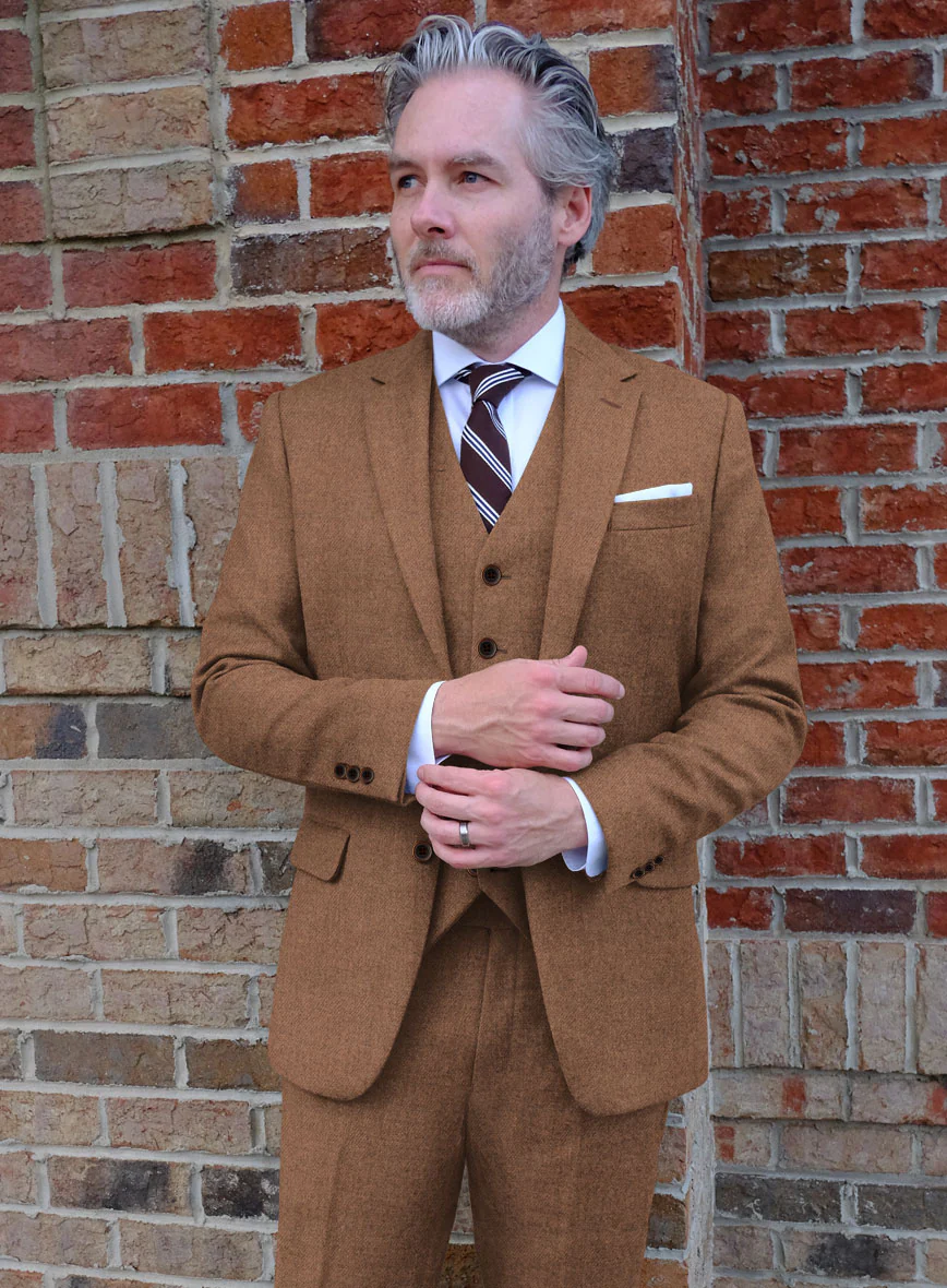 Highlander Earthy Brown Tweed Suit - Image 3