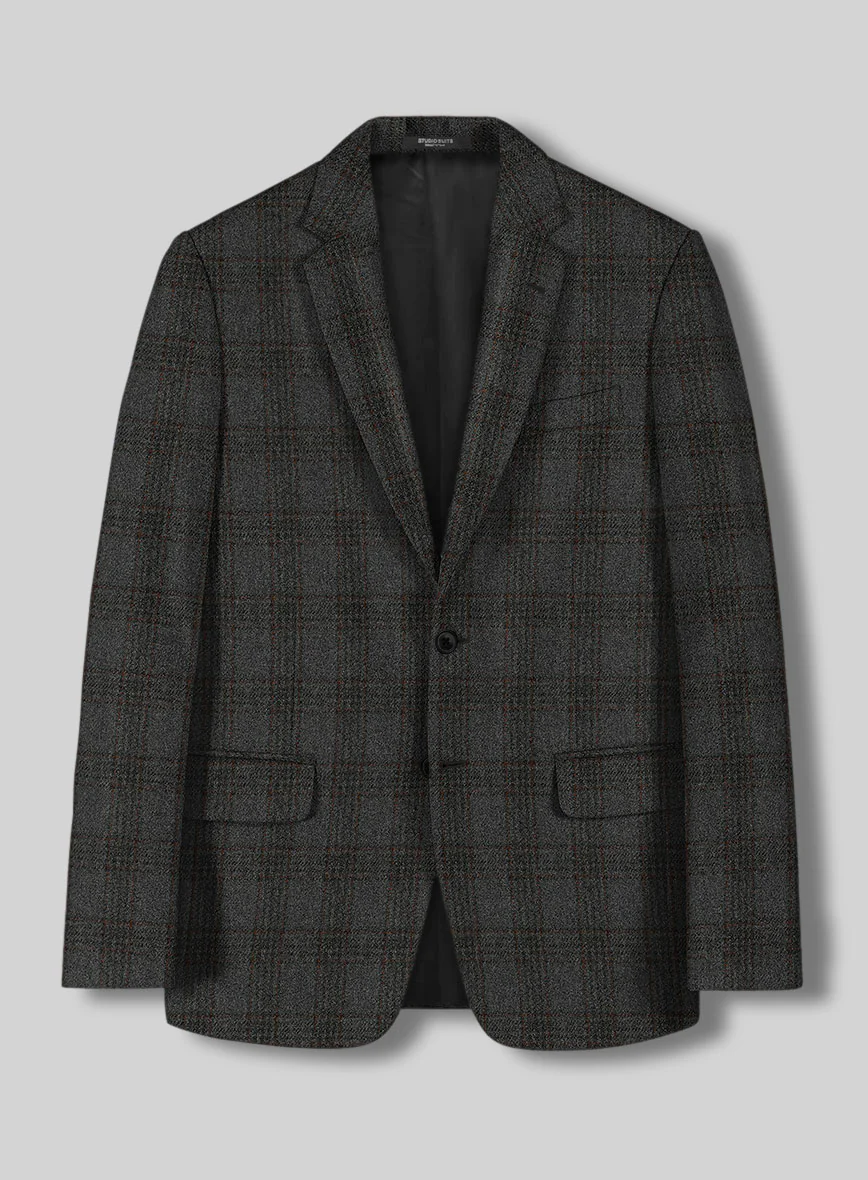 Highlander Gray Classic Check Tweed Jacket