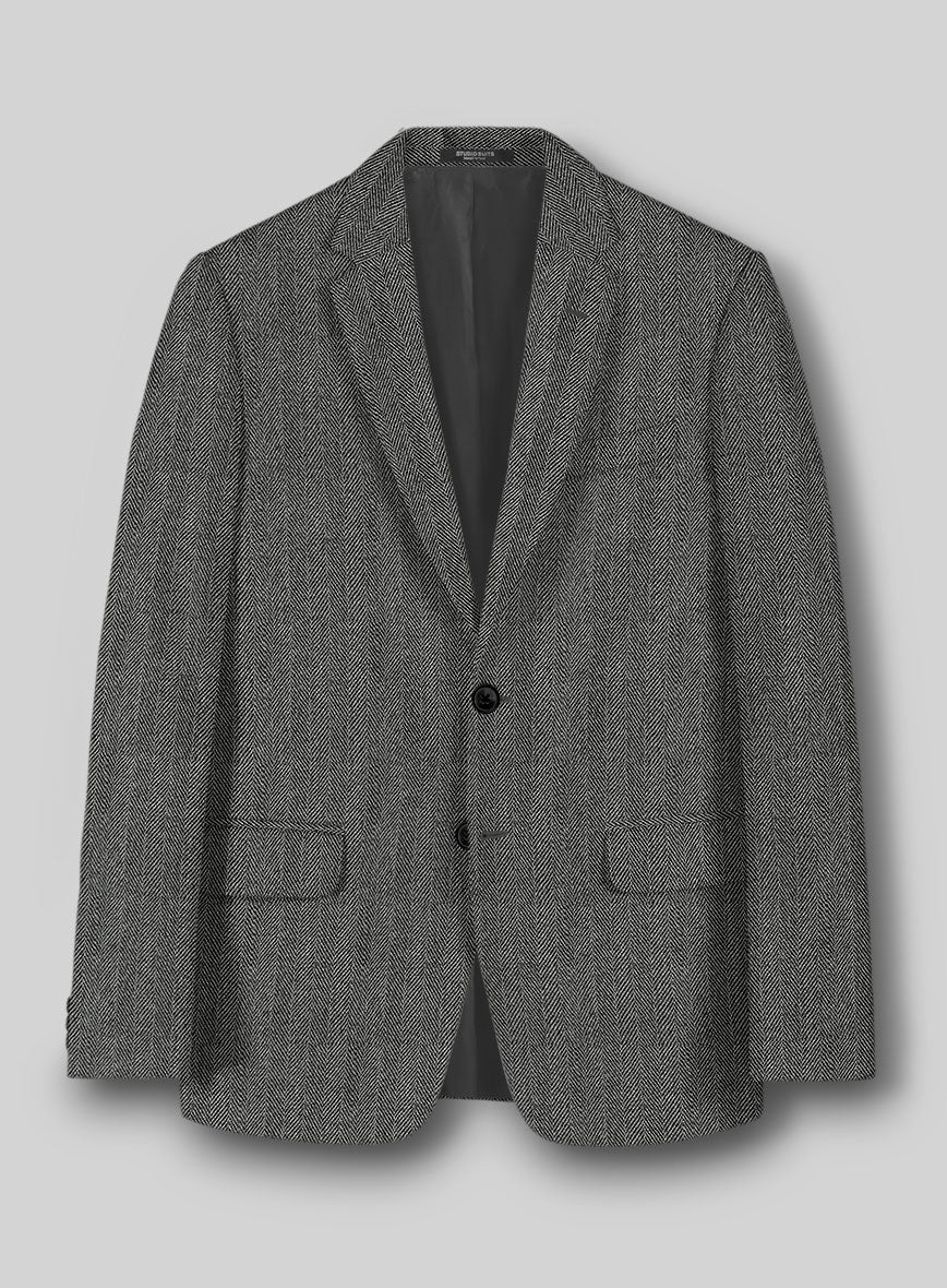 Highlander Gray Herringbone Tweed Jacket