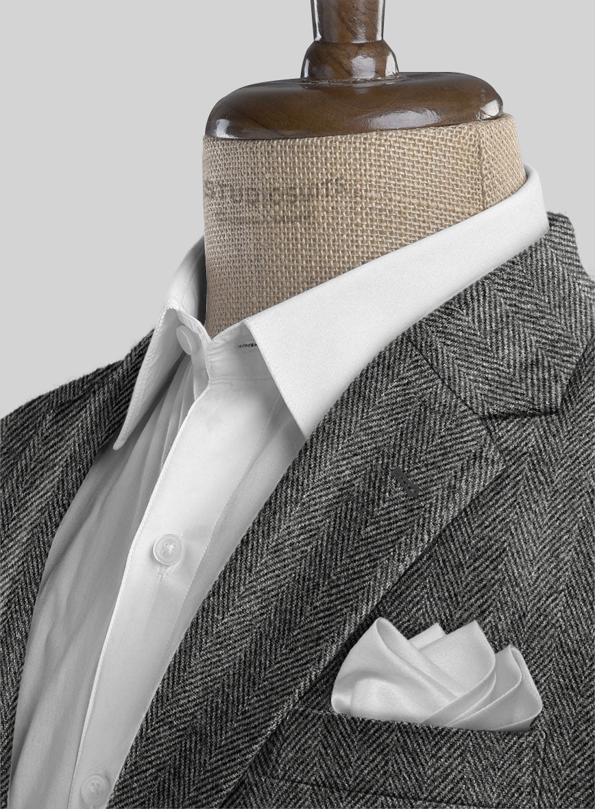 Highlander Gray Herringbone Tweed Jacket - Image 3