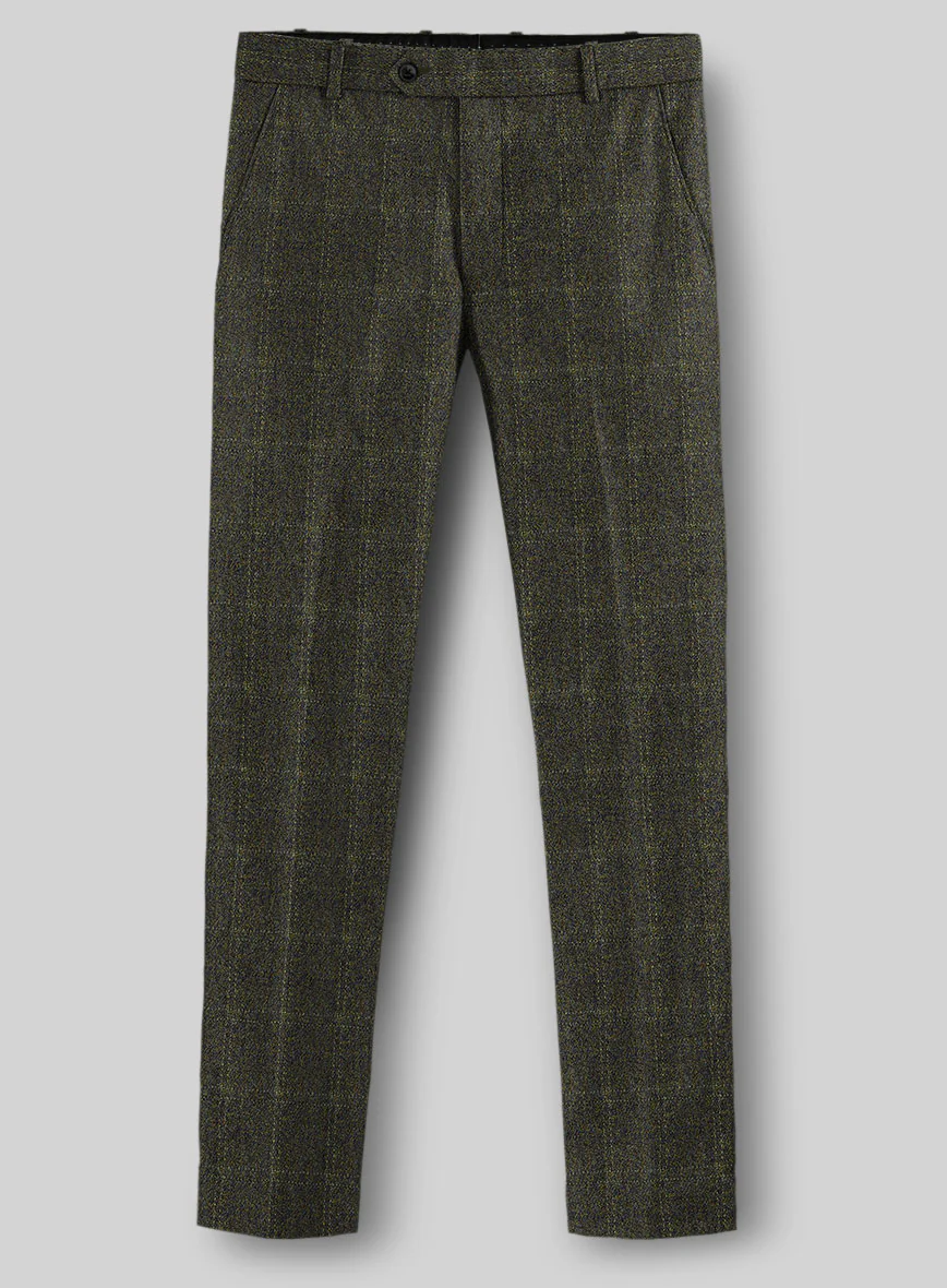 Highlander Green Windowpane Tweed Pants