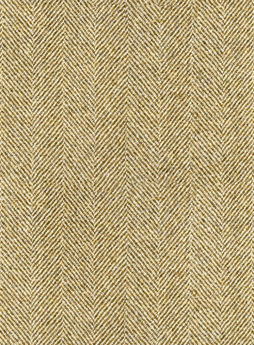 Highlander Heavy Beige Herringbone Tweed Jacket - Image 2