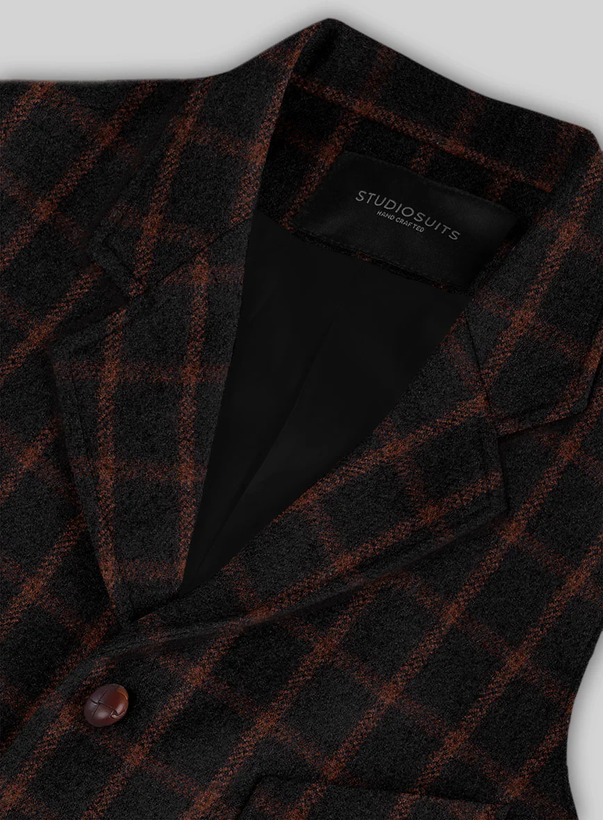 Highlander Heavy Black Check Tweed Hunting Vest - Image 4
