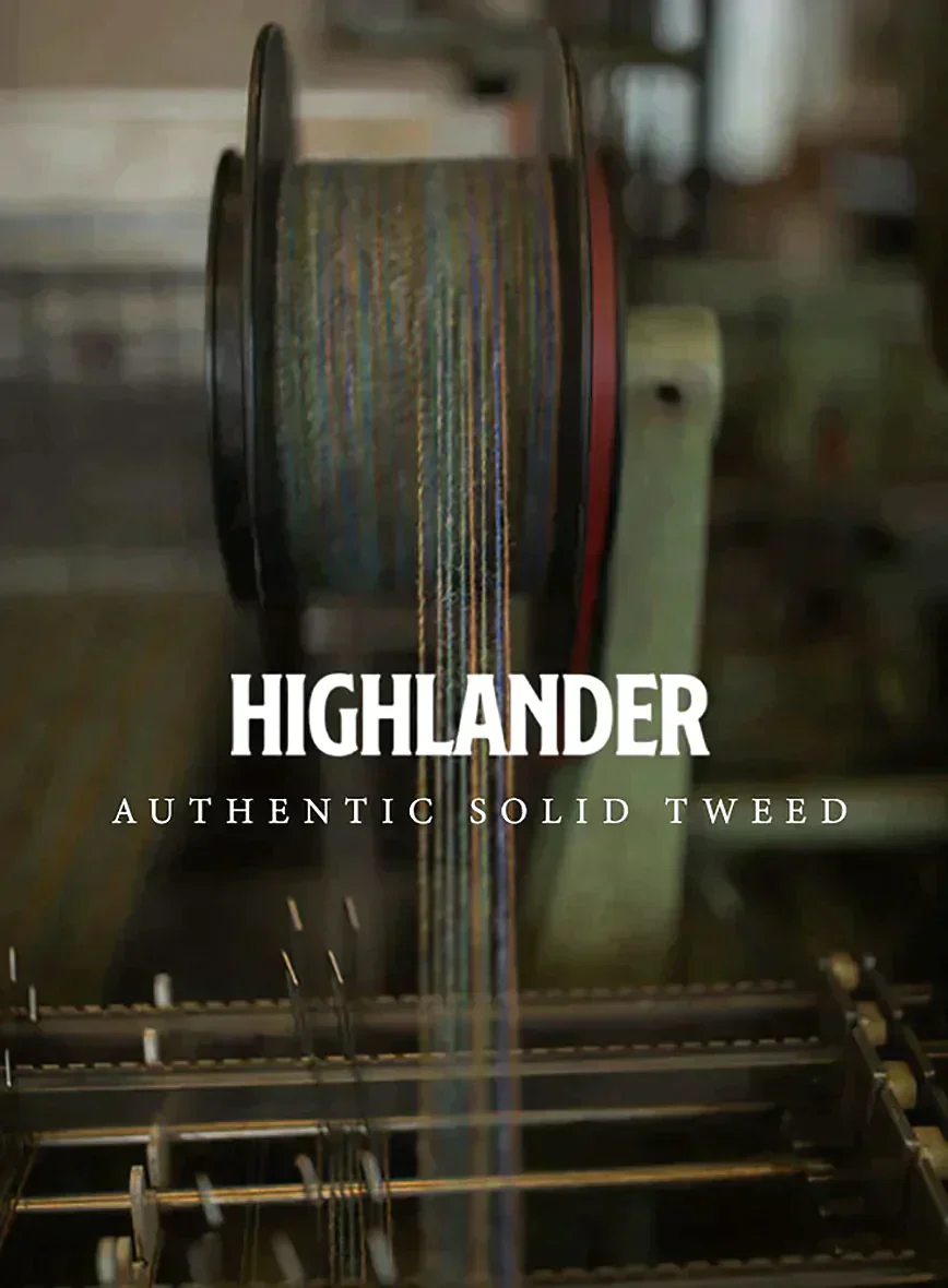Highlander Heavy Blue Check Tweed GQ Overcoat - Image 5