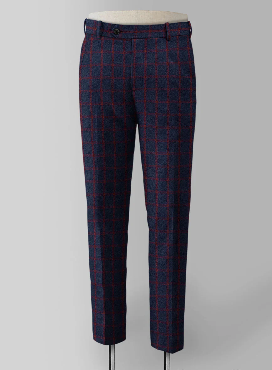 Highlander Heavy Blue Check Tweed Suit - Image 5