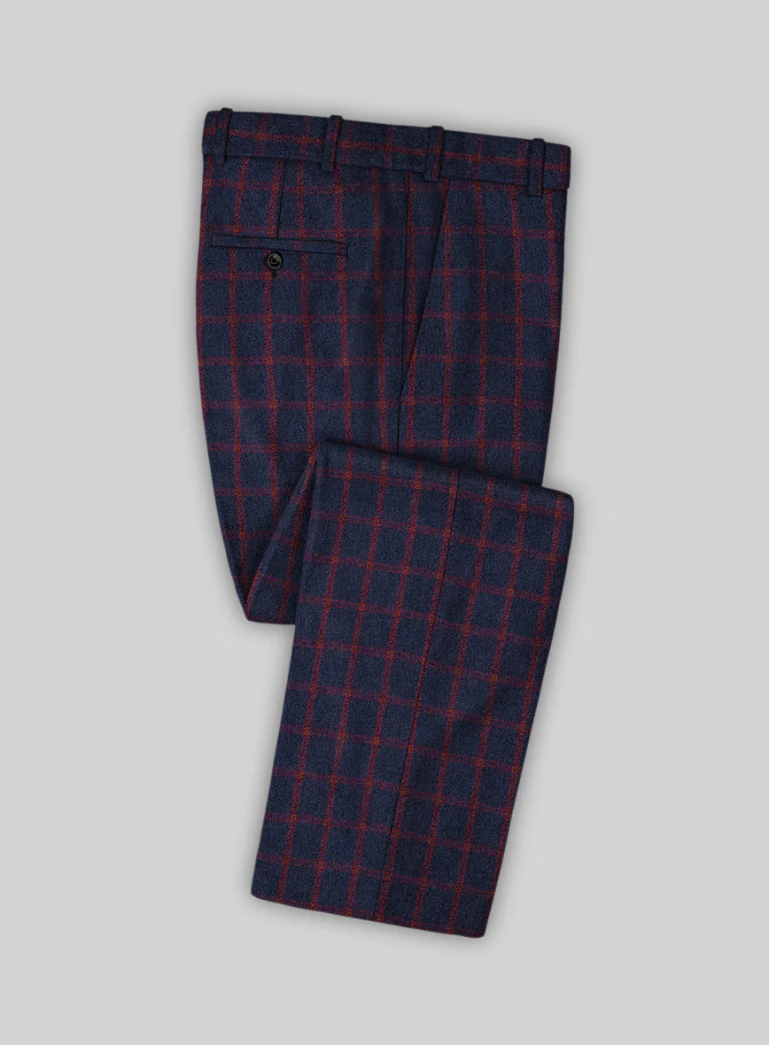 Highlander Heavy Blue Check Tweed Double Breasted Suit - Image 3