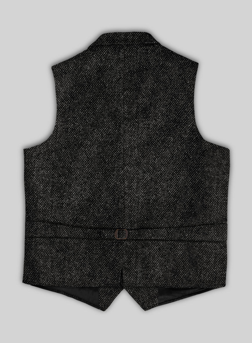 Highlander Heavy Charcoal Bedford Tweed Hunting Vest - Image 3