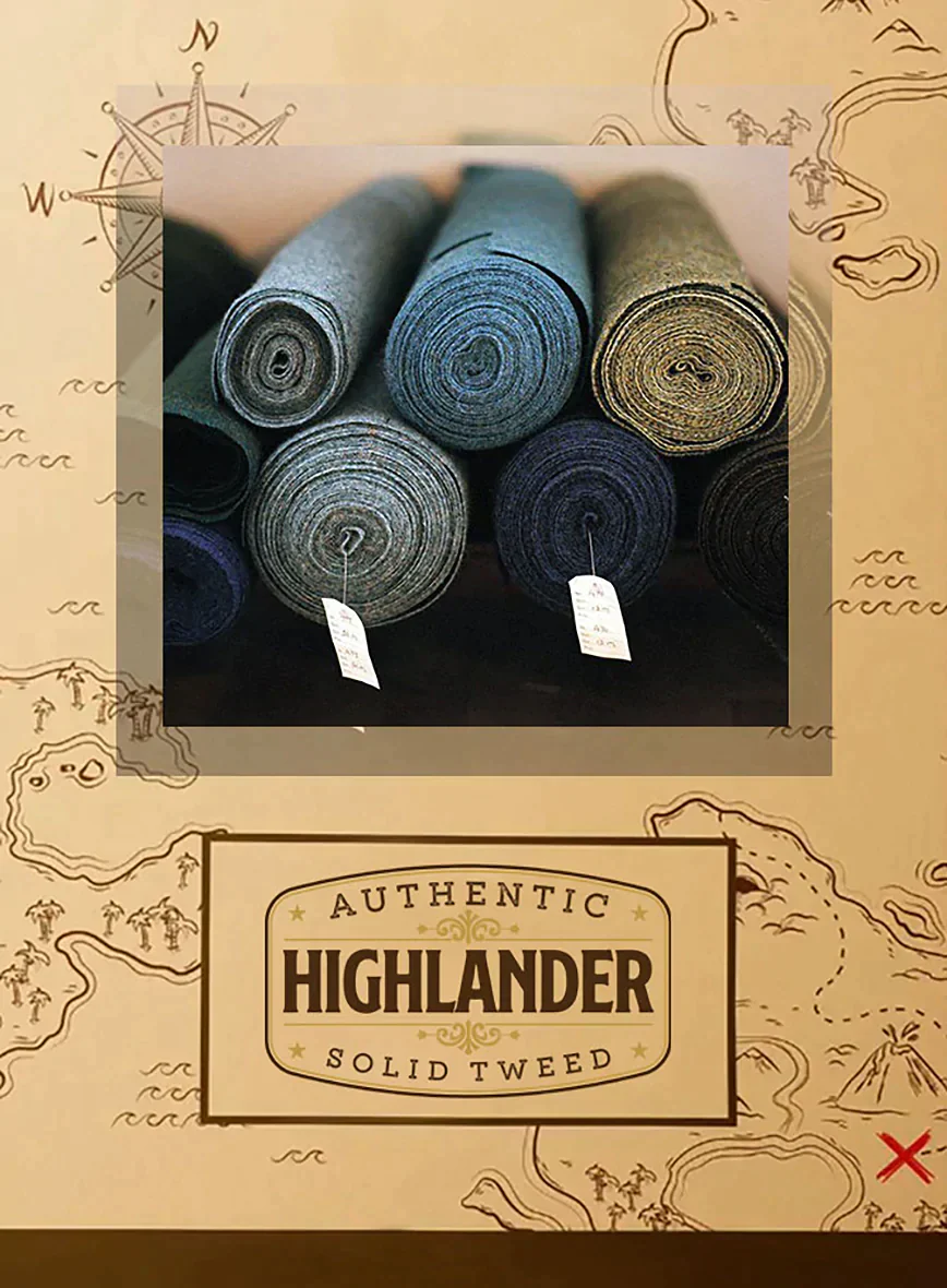 Highlander Heavy Charcoal Herringbone Tweed GQ Overcoat - Image 5
