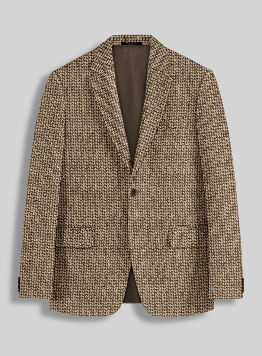 Highlander Heavy Dark Brown Houndstooth Tweed Jacket