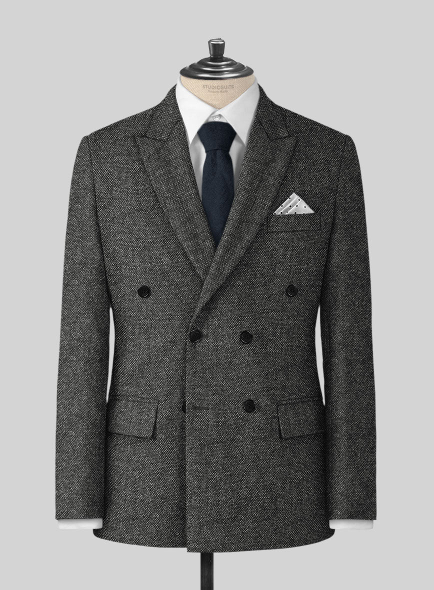 Highlander Heavy Gray Bedford Tweed Double Breasted Jacket