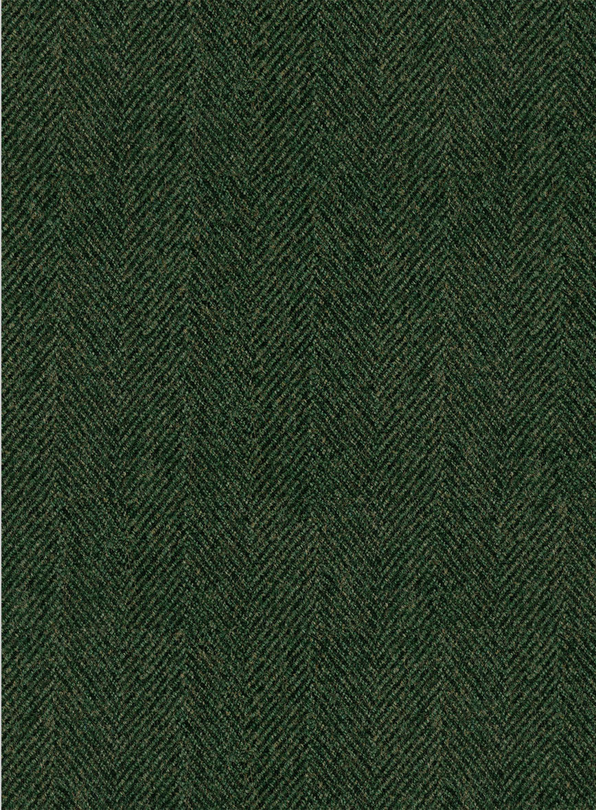 Highlander Heavy Green Herringbone Tweed Hunting Vest - Image 5