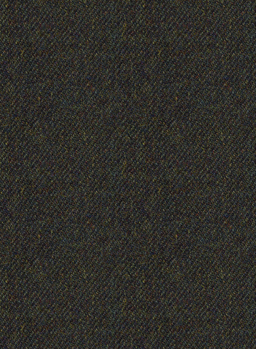 Highlander Heavy Heritage Green Tweed Double Breasted Jacket - Image 2