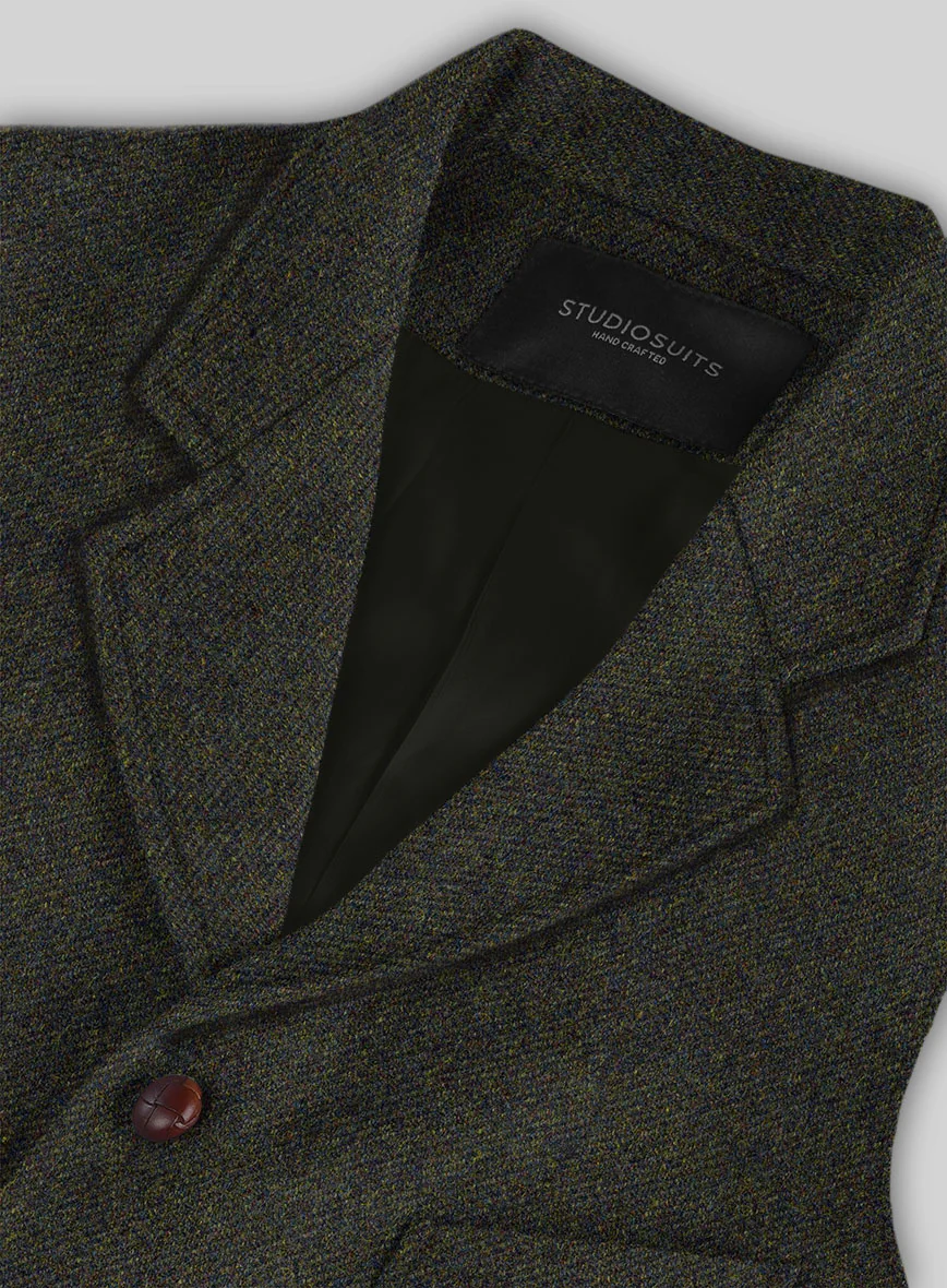 Highlander Heavy Heritage Green Tweed Hunting Vest - Image 4