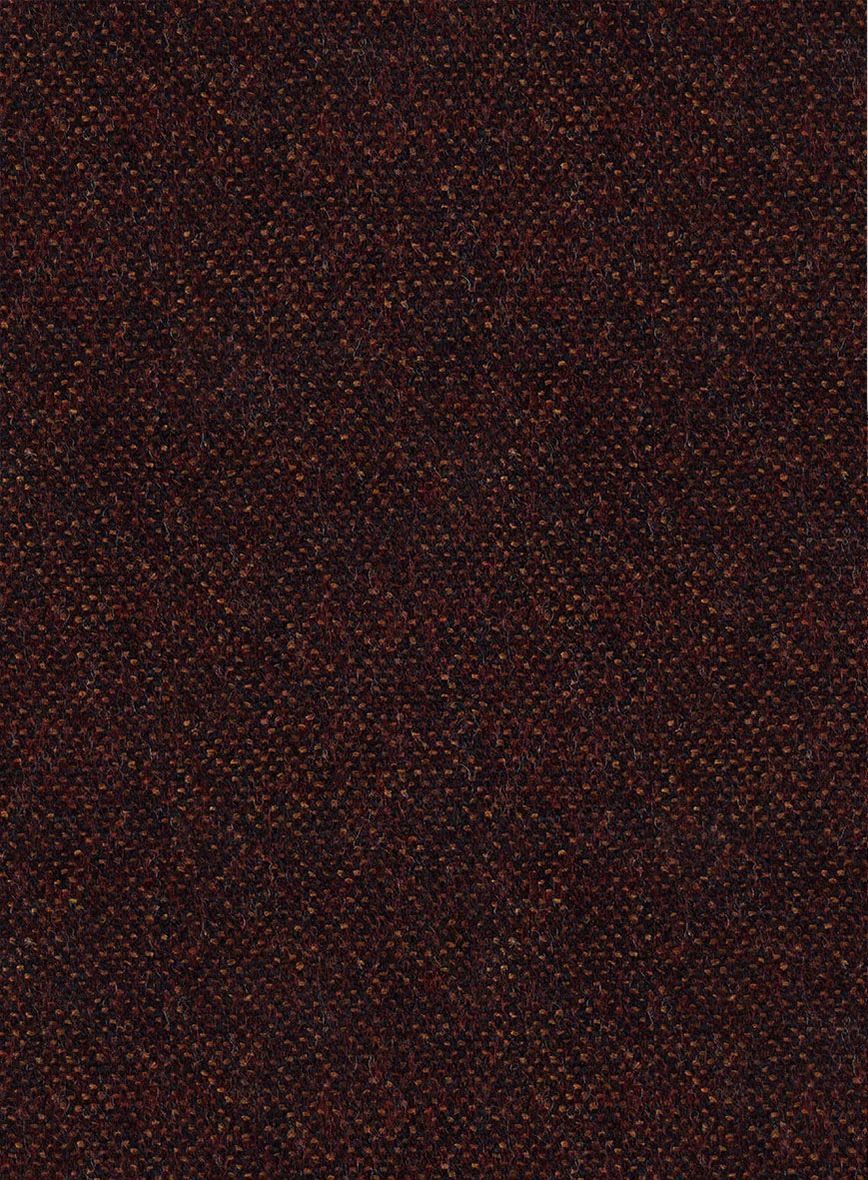 Highlander Heavy Wine Bedford Tweed GQ Overcoat - Image 4