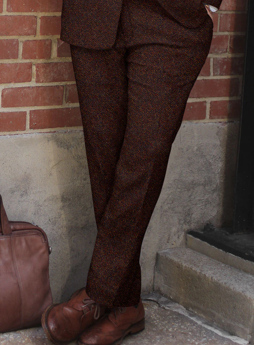 Highlander Heavy Wine Bedford Tweed Suit - Image 5