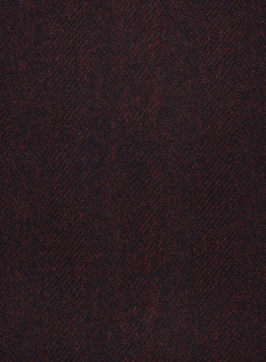 Highlander Heavy Wine Herringbone Tweed-GQ Overcoat - Image 3