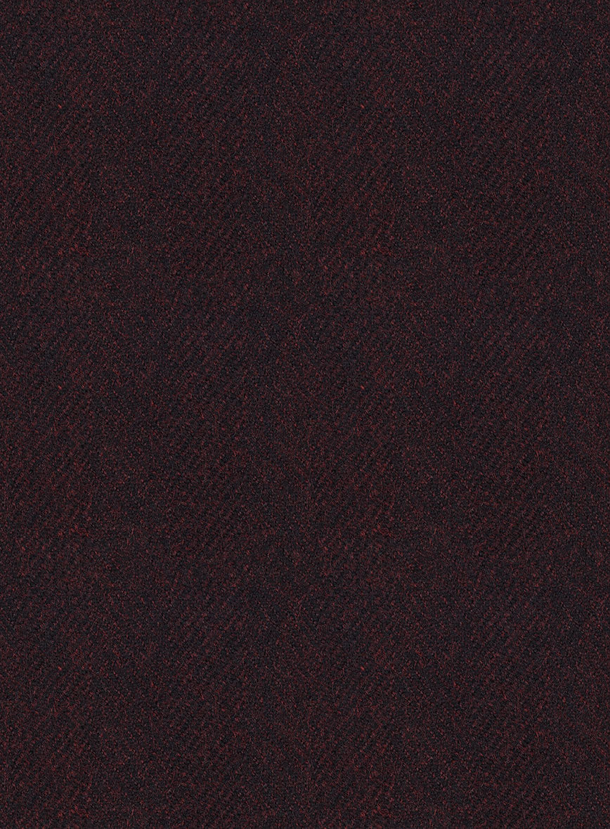 Highlander Heavy Wine Herringbone Tweed Hunting Vest - Image 5