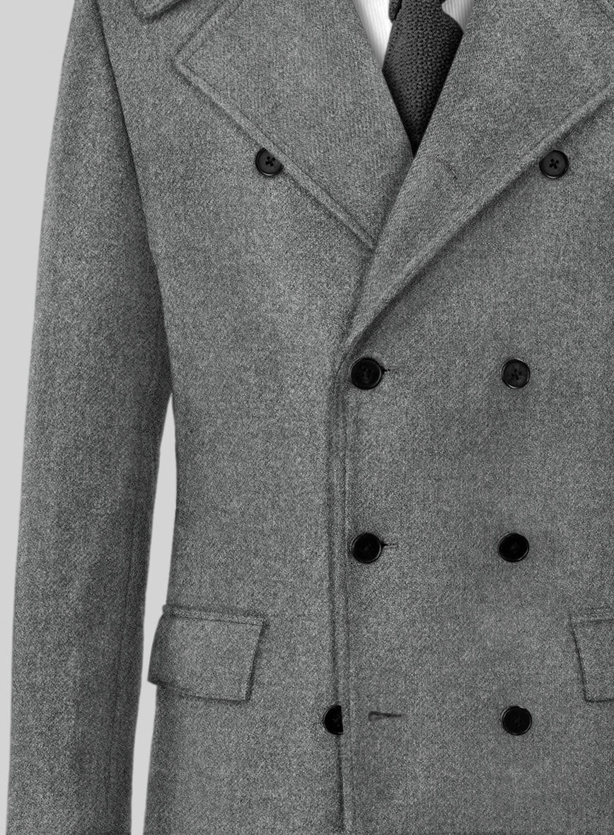 Highlander Light Gray Tweed GQ Overcoat - Image 2