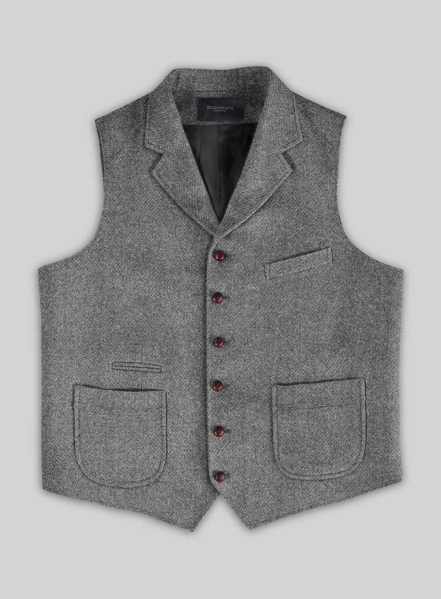 Highlander Light Gray Tweed Hunting Vest