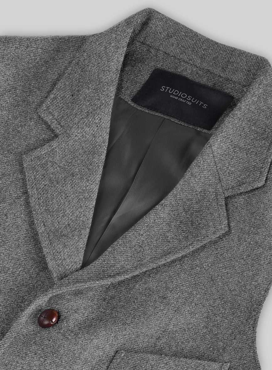 Highlander Light Gray Tweed Hunting Vest - Image 4