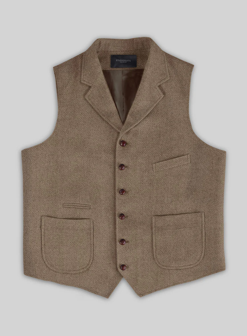 Highlander Light Tobacco Tweed Hunting Vest