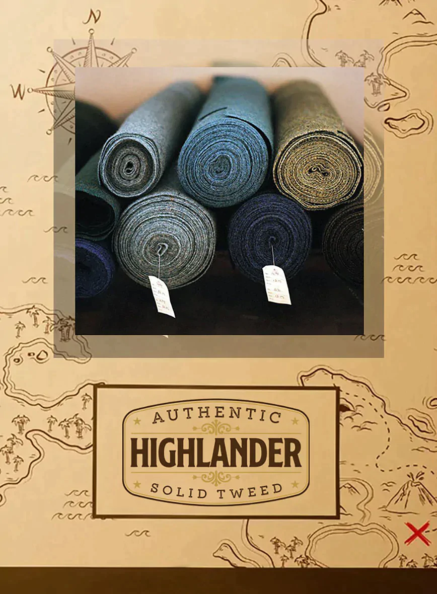 Highlander Melange Green Tweed GQ Overcoat - Image 5