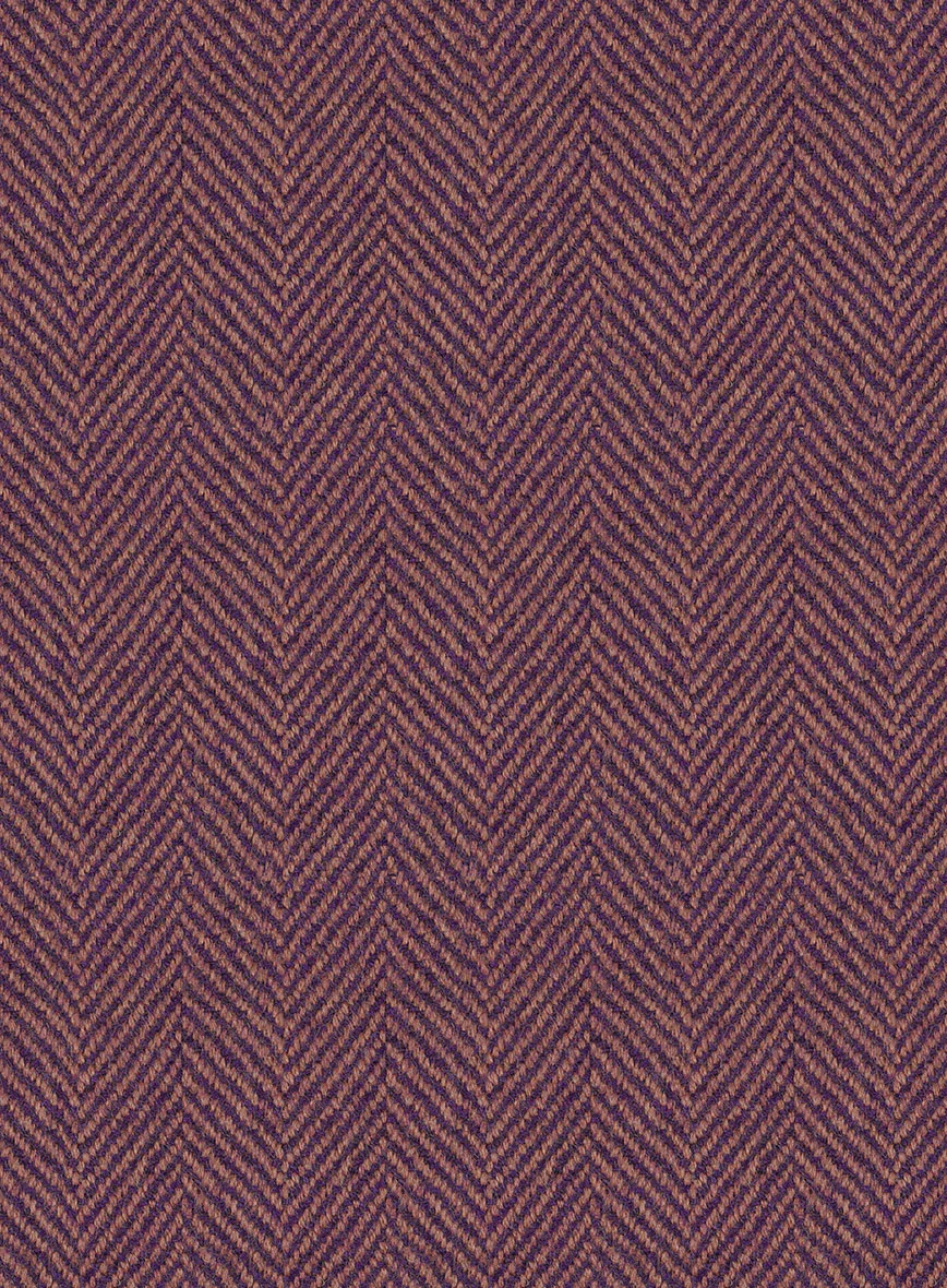 Highlander Purple Herringbone Tweed Jacket - Image 4