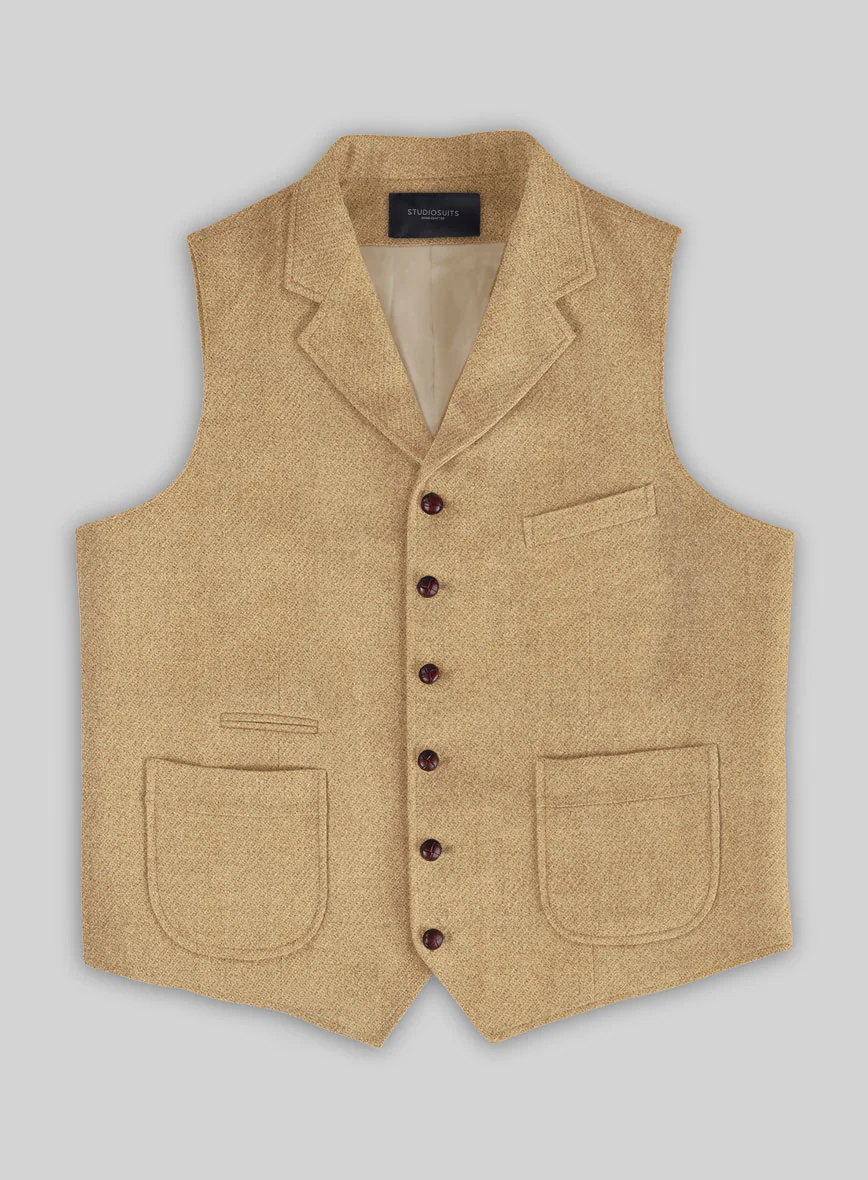Highlander Sahara Beige Tweed Hunting Vest