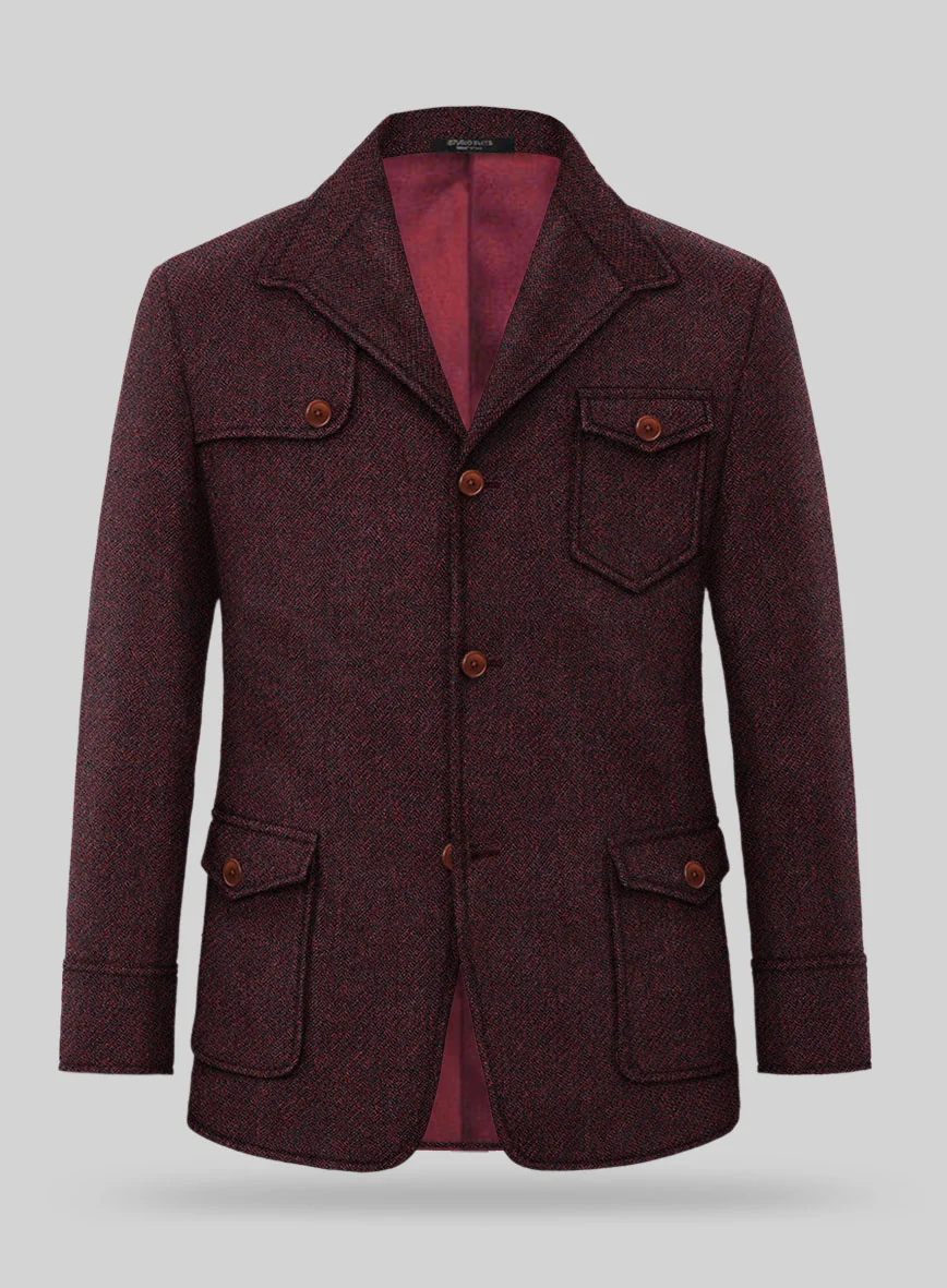 Highlander Sangria Hunter Style Tweed Jacket