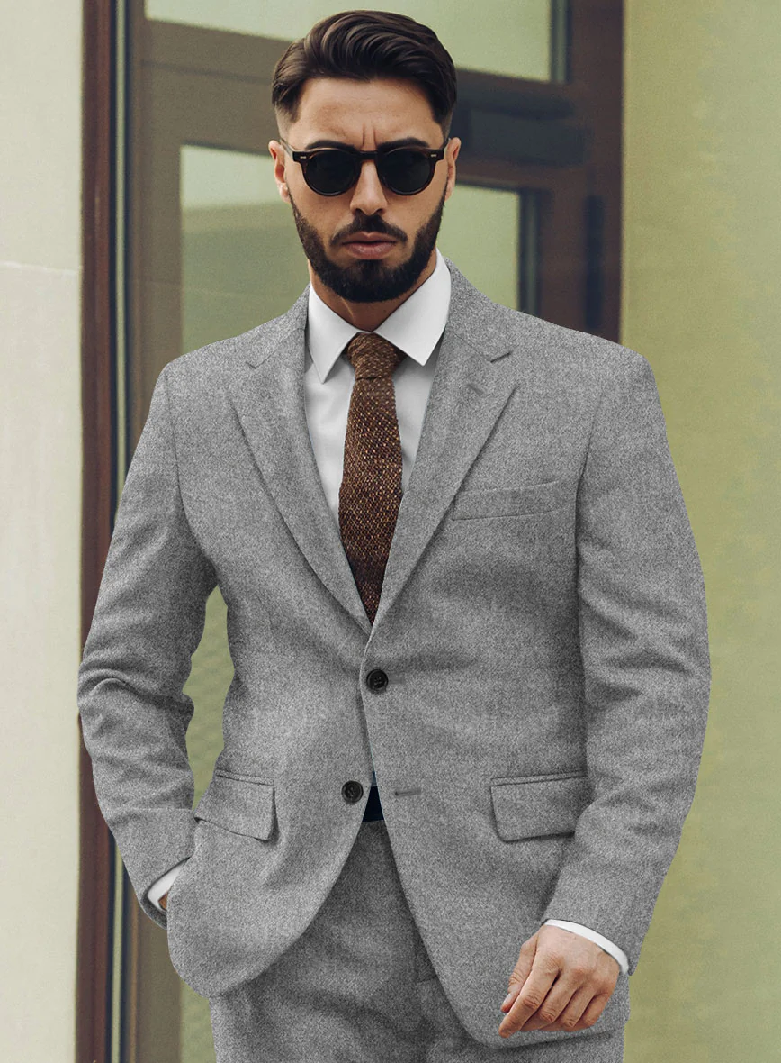Highlander Steel Gray Tweed Suit - Image 4