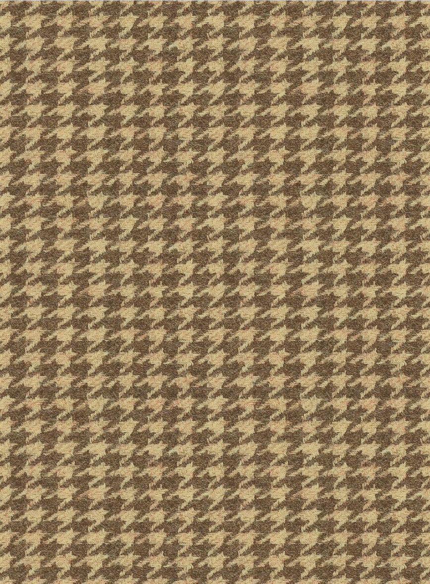 Houndstooth Tan Brown Tweed Pants - Image 3