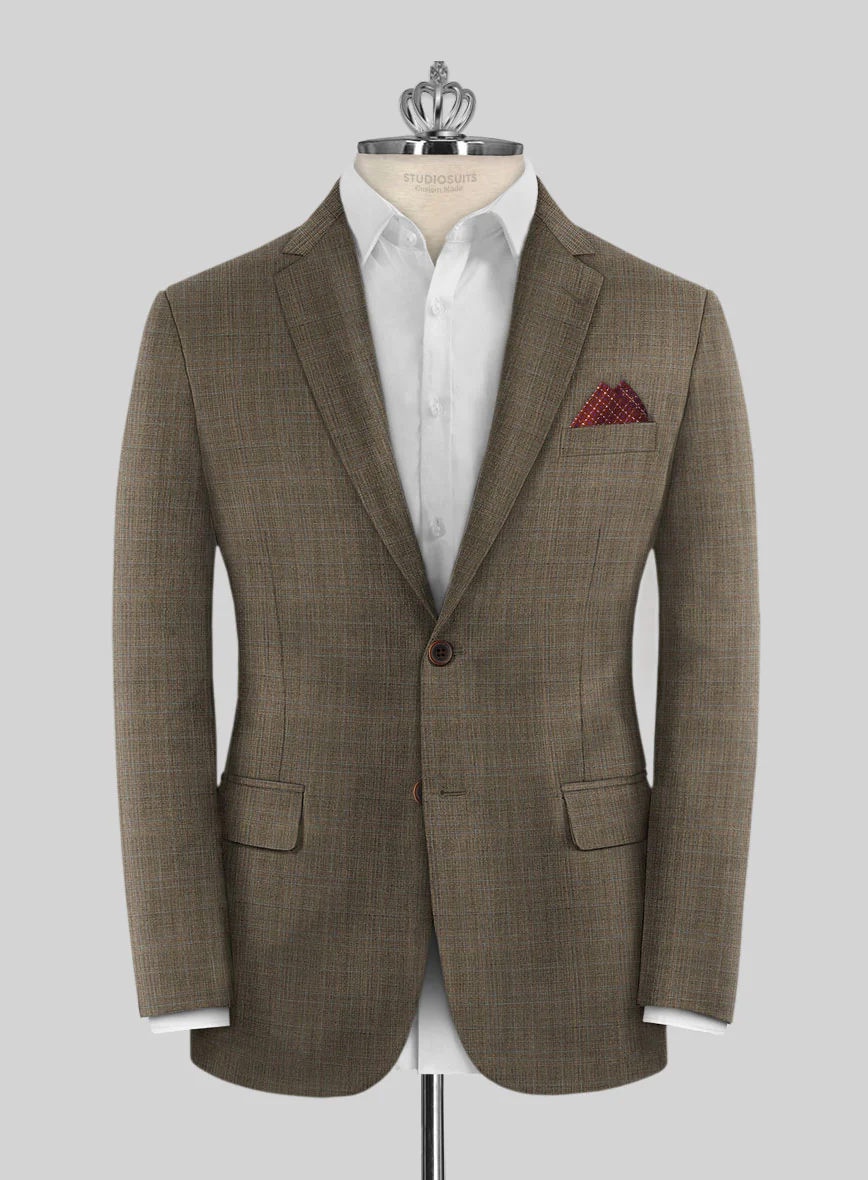 Huddersfield Brown Glen Pure Wool Suit - Image 3
