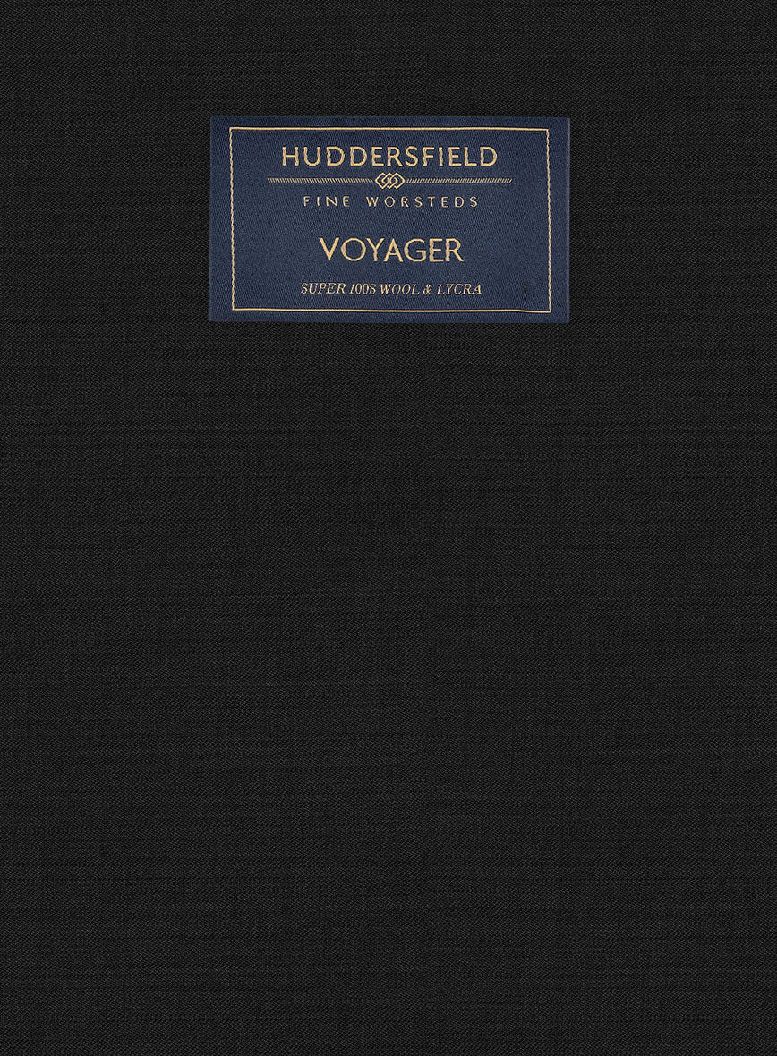 Huddersfield Stretch Black Wool Suit - Image 7