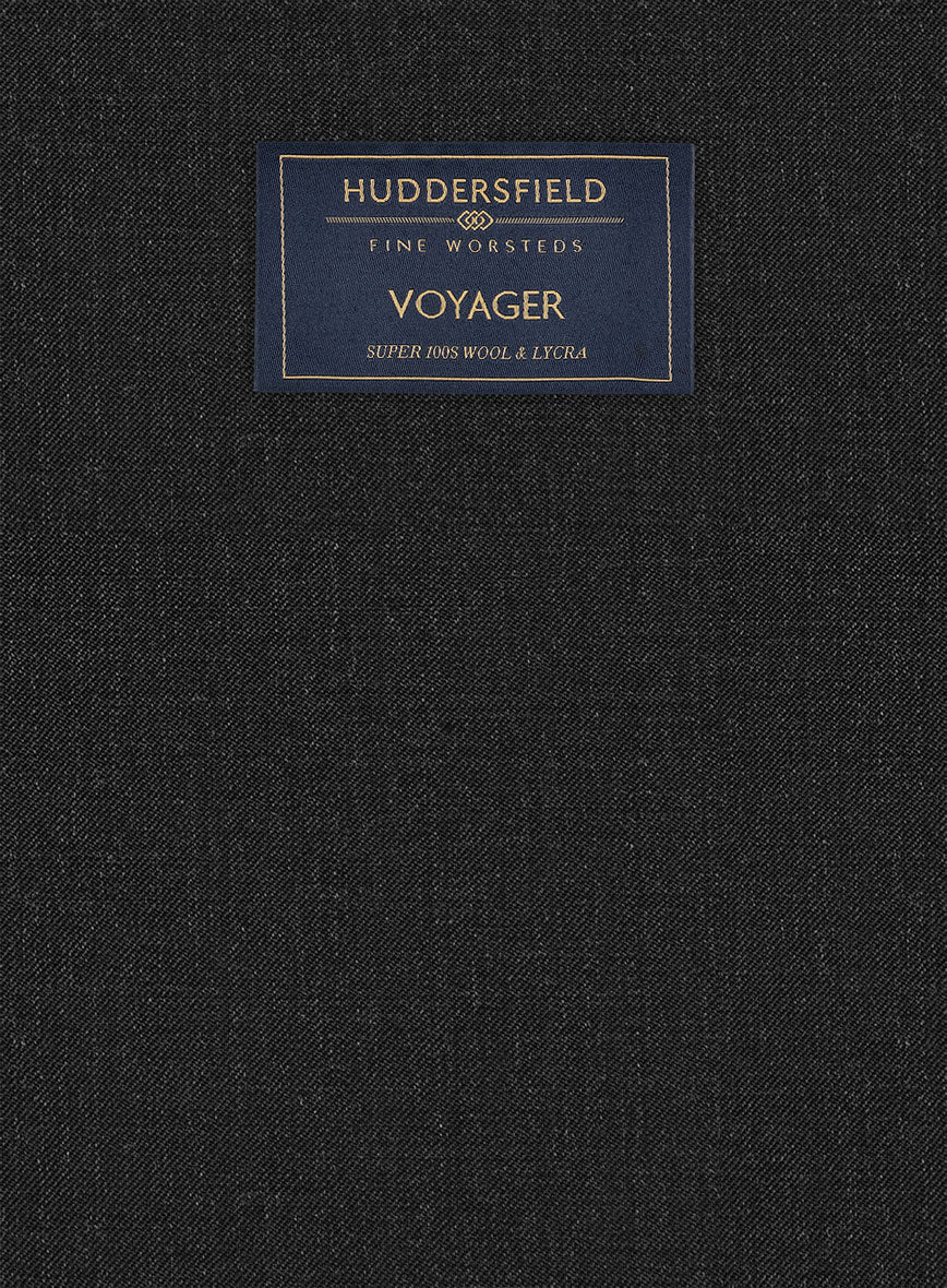 Huddersfield Stretch Charcoal Wool Jacket - Image 3