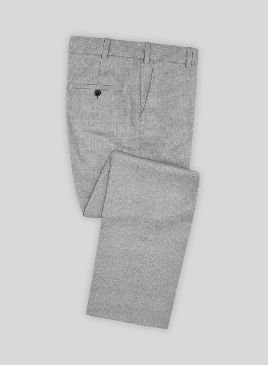 Huddersfield Stretch Light Gray Wool Suit - Image 6