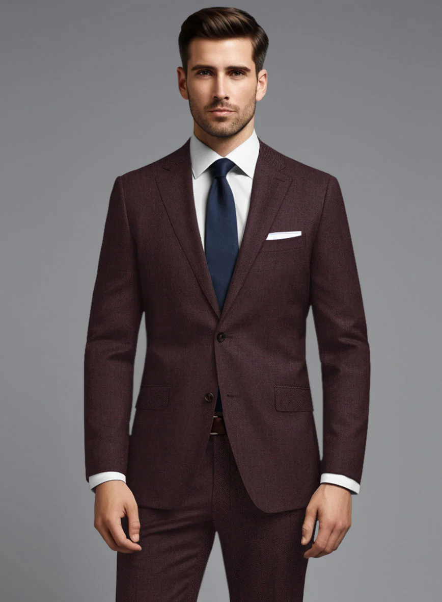 Huddersfield Stretch Mahogany Wool Jacket - Image 2