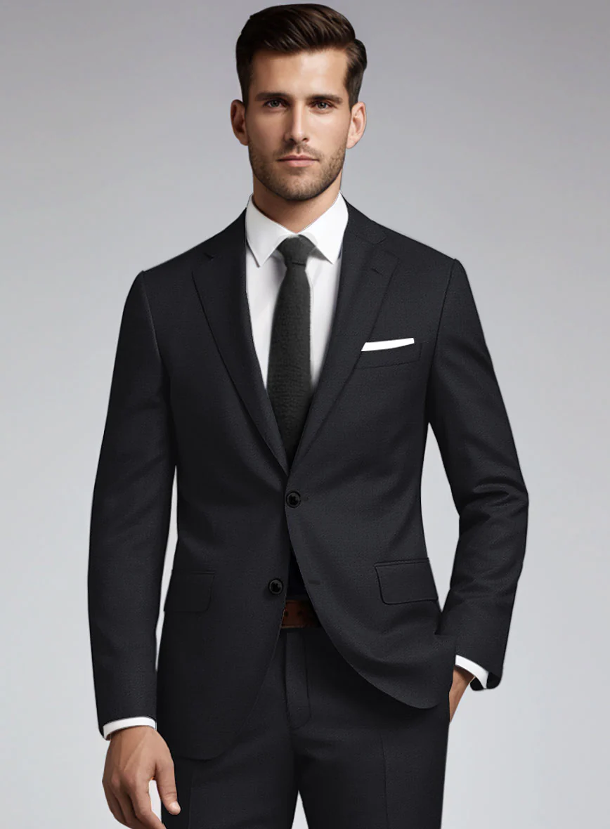 Huddersfield Stretch Midnight Blue Wool Suit - Image 4