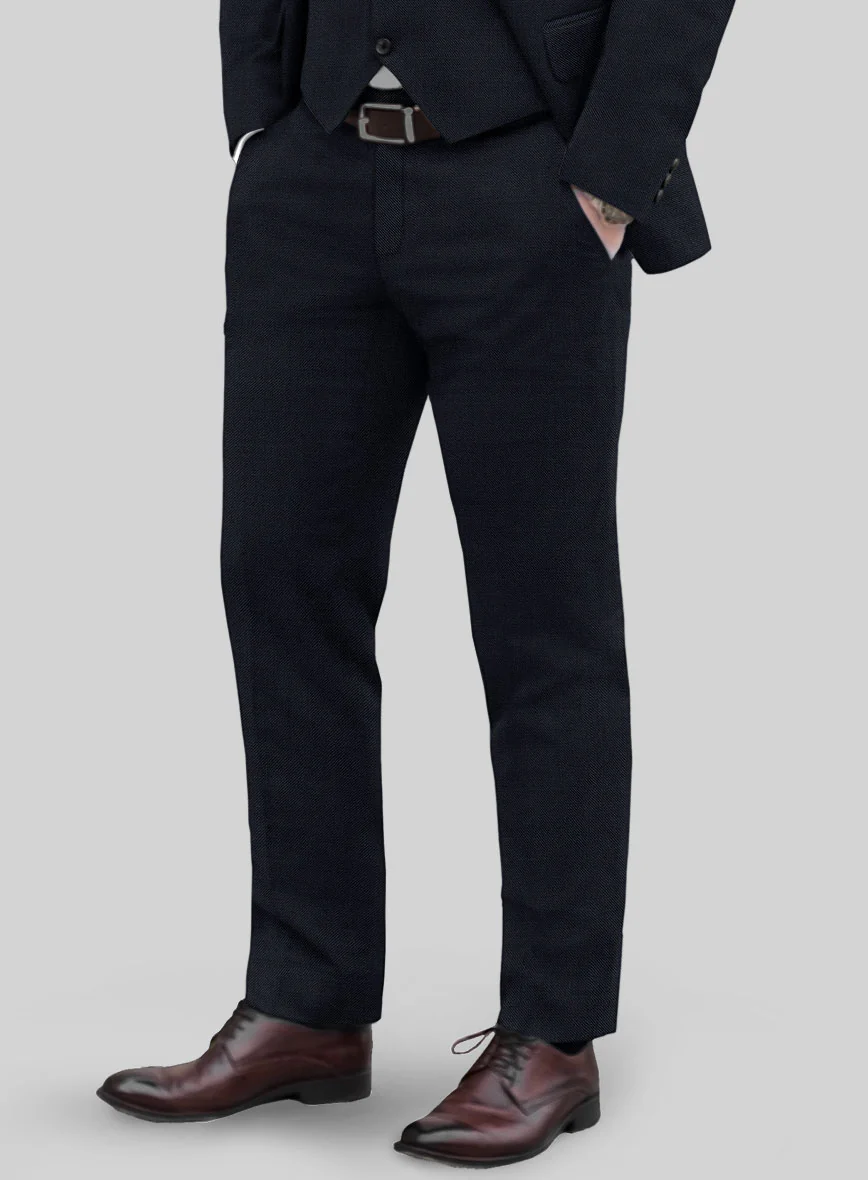 Huddersfield Stretch Navy Blue Wool Suit - Image 5