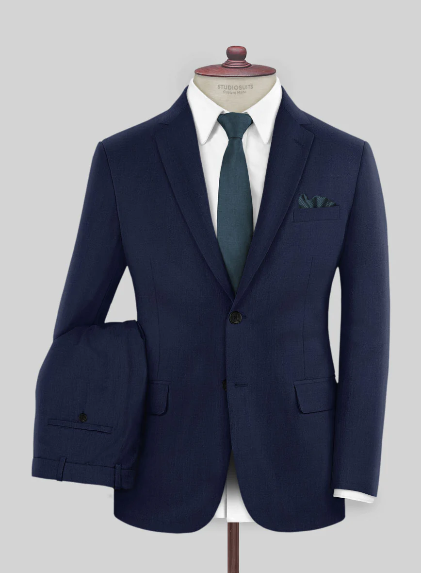 Huddersfield Stretch Persian Blue Wool  Suit
