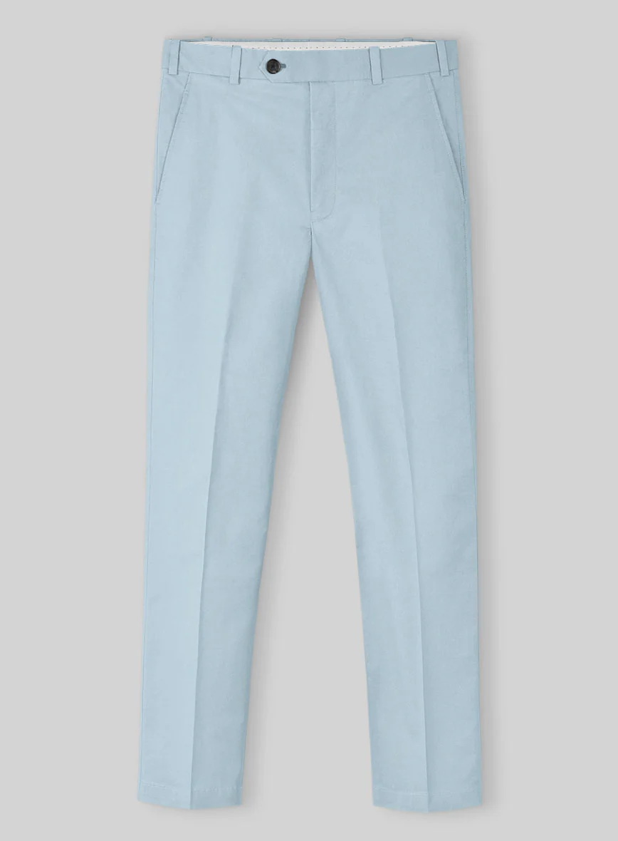 Ice Blue Napoli Stretch Light Weight Cotton Suit - Image 4