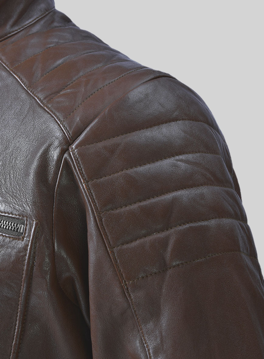 Ignite Moto Brown Leather Jacket - Image 3